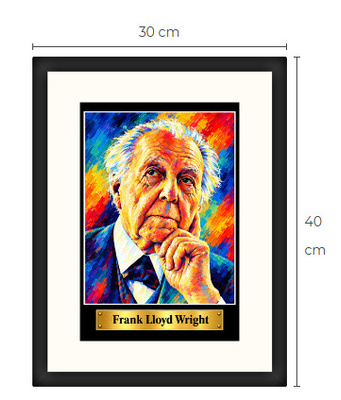 Uusi Frank Lloyd Wright art print kehystetty 30 cm x 40 cm