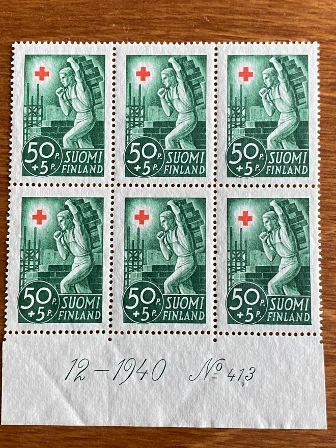 PR 1941 50PENNIÄ+5PENNIÄ NUMERO KUUSILO**