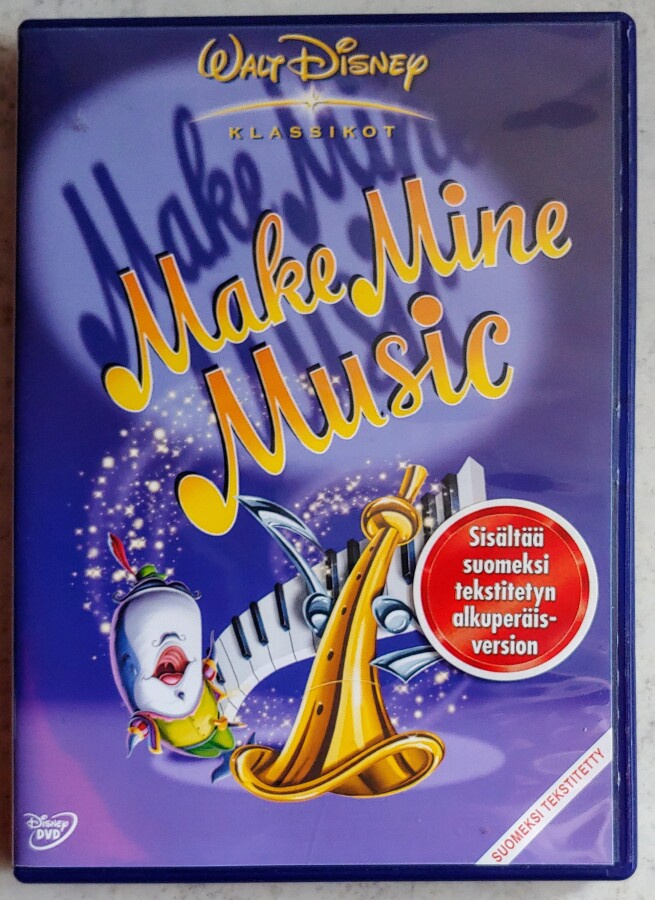 Disney: MAKE MINE MUSIC / ISKELMÄPARAATI UUSI Suomi-DVD 1946