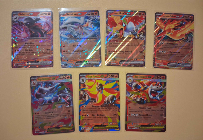 Pokemon ex - kortteja Fire type 7 kpl