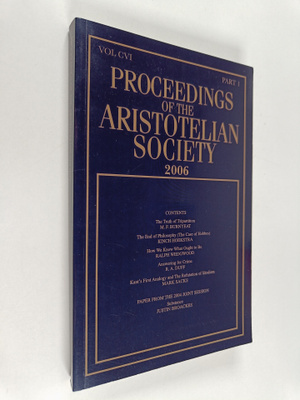 Proceedings of the The Aristotelian society 2006