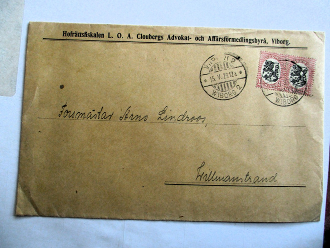1923 Viipuri 2 asianajotoimiston kuori