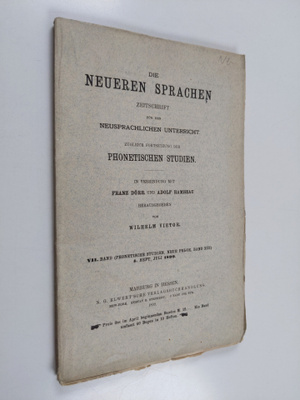 Wilhelm Vietor : Die Neueren Sprachen - zeitschrift fur d...