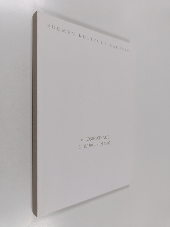 Suomen kulttuurirahaston vuosikatsaus 1.10.1991-30.9.1992