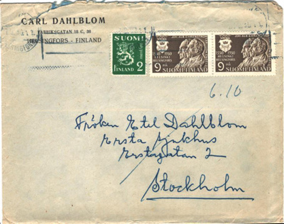 FIRMAKUORI  HELSINIKI  CARL DAHKBLOM  RUOTSI IN