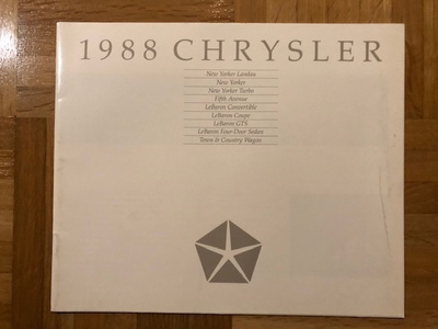 Esite Chrysler mallisto 1988