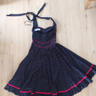 Hell Bunny Vixen musta halterneck-mekko koko XS - pikkukuva 2