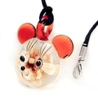 145 .. Murano Lampwork Glass Mickey Mouse .. Kaulakoru - pikkukuva 1