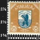 1922 Karjala 25 mk kellanoranssi/sininen ** LaPe K 15 b  B - pikkukuva 3