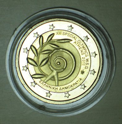 2011 Kreikka 2€ juhlaraha Kesämaailmankisat Ateenassa