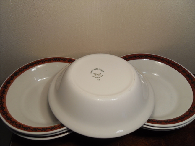FINNISH FLINT: Teresa retro lautaset 7kpl