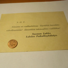 Suomen Lukko Lahti vaalimainoskortti - 1930 - pikkukuva 1