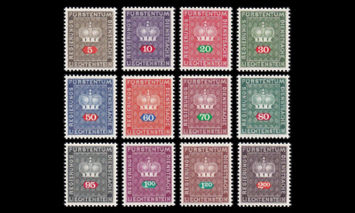 Liechtenstein D_45-56 ** Virkamerkit (1968)