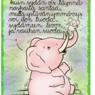 kortti ** Ansio Marleena Norsu ja hiiri - erilaisia - pikkukuva 1