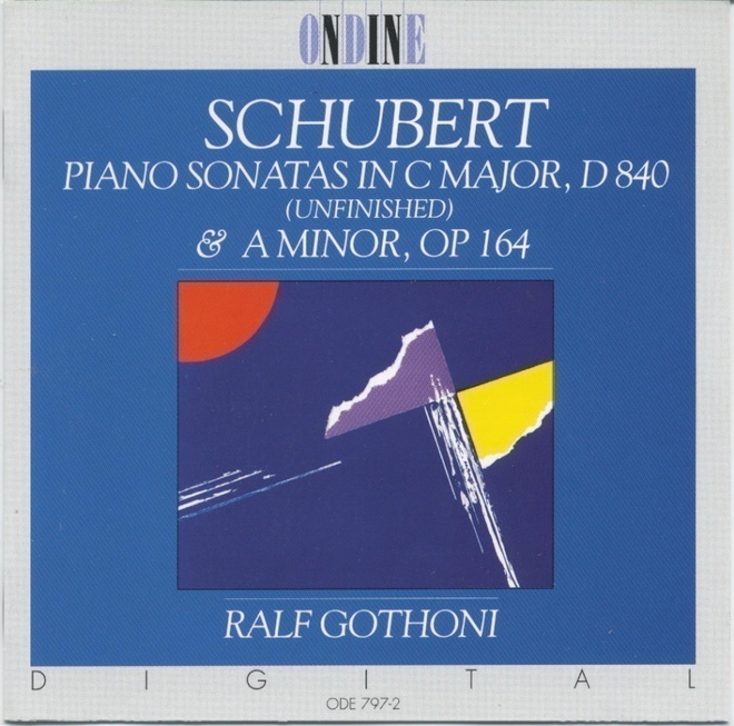 SCHUBERT / GOTHÓNI Pianosonaatit C-duuri & A-molli – 1992 CD