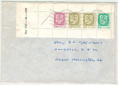 1978 AV 9 vihkolehti 1721-04-1978 kirjeellä