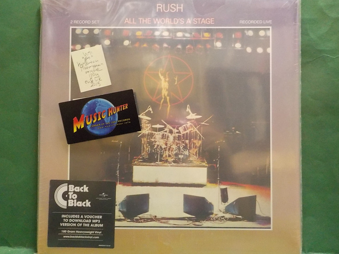 RUSH - ALL THE WORLD'S A STAGE - EU/UK 2015 UUSI 180g 2LP