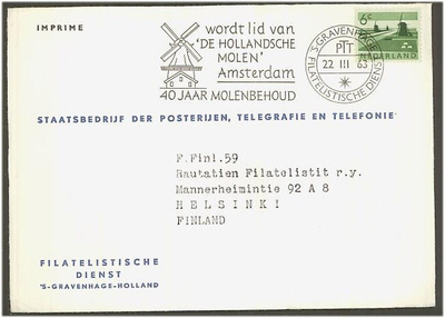 Hollanti Mi 784 erikoisleimakuori Suomeen