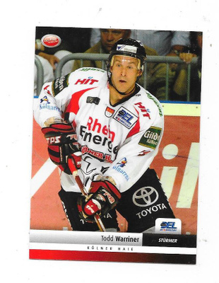 2007-08 DEL #207 Todd Warriner , Kölner , ex Jokerit
