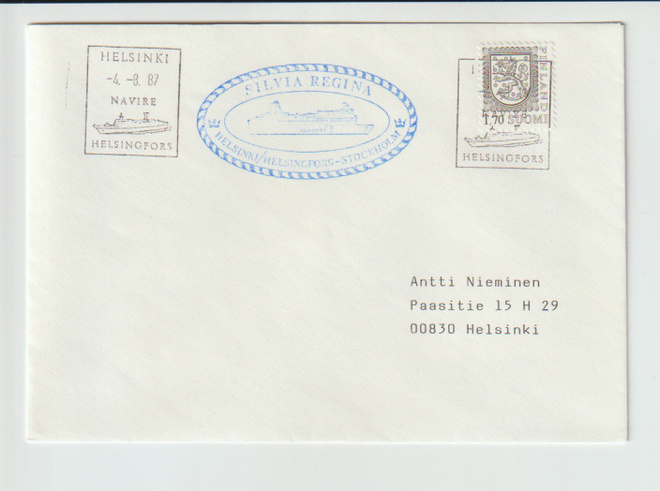 ERIKOISLEIMA  LAIVALEIMA 4.8.1987,   SILVIA REGINA