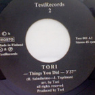 TORI :: BLACK SARAH / THINGS YOU DID :: VINYYLI 7" 1981 RARE - pikkukuva 4
