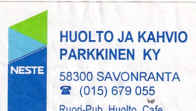 Savonranta ,  NESTE , Parkkinen Ky   s6/3