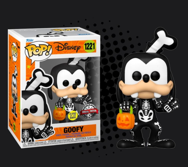 POP DISNEY 1221	(38 288)	goofy skeleton clows in the dark
