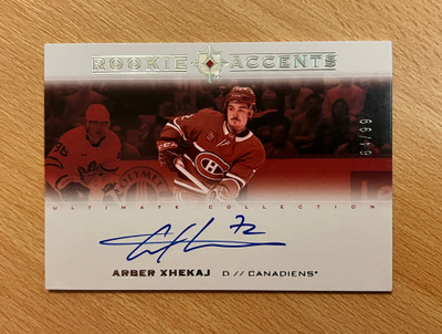 2022-23 Ultimate Arber Xhekaj Rookie Accents /99