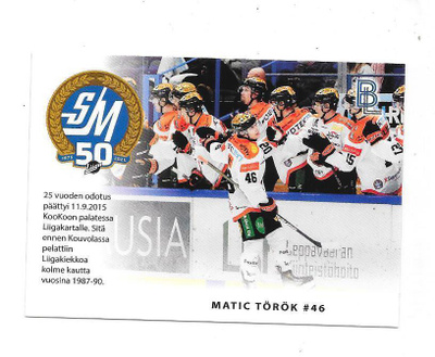 2024-25 BlueLine MatchCard #5/6 Matic Török KooKoo