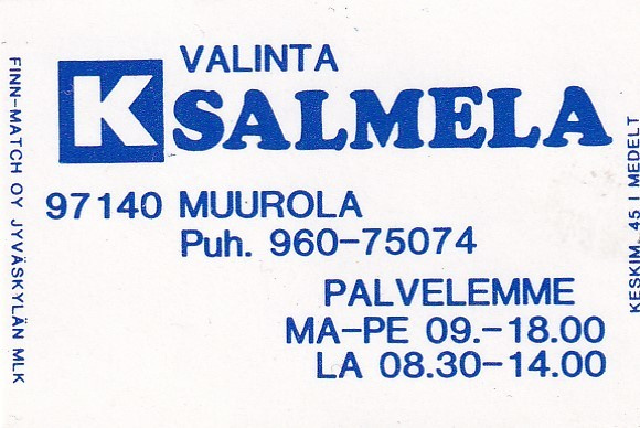 Muurola. K valinta Salmela  b420