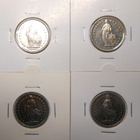 Switzerland. 1 franc 1968, 1978, 1979, 1983. 4 kolikkoa. - pikkukuva 2