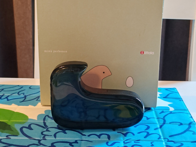 Iittala lasilintu minä perhonen, signeerattu, Akira Minagawa