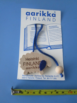 Aarikka puinen lammas kirjanmerkki