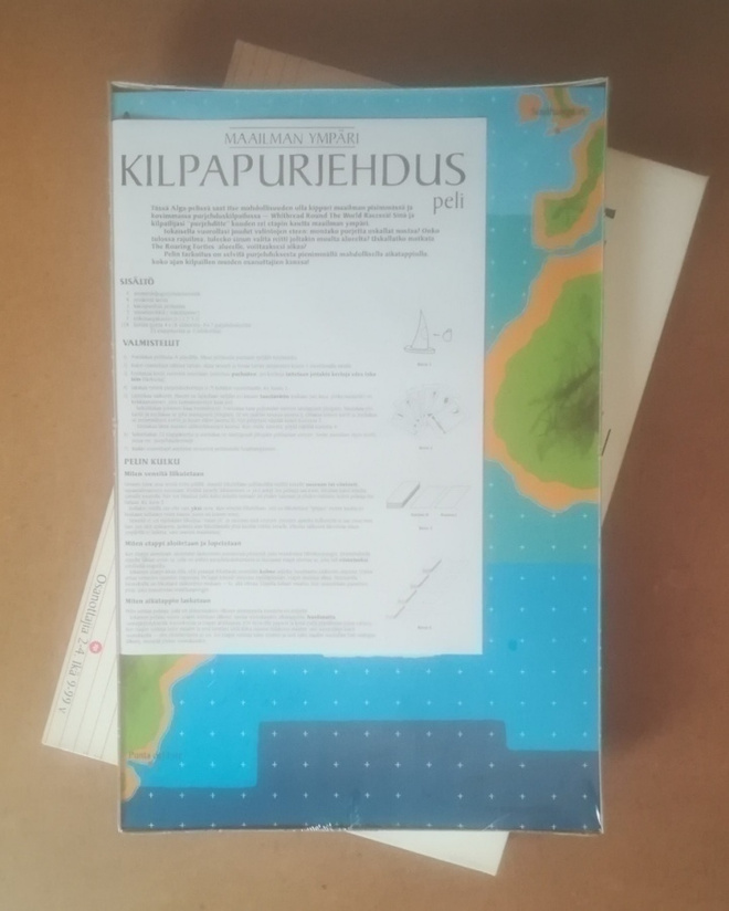 MAAILMAN YMPÄRI KILPAPURJEHDUS  LAUTAPELI rare oop