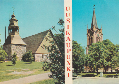 KIRKKOKORTTI - UUDENKAUPUNGIN UUSI JA VANHAKIRKKO - 2