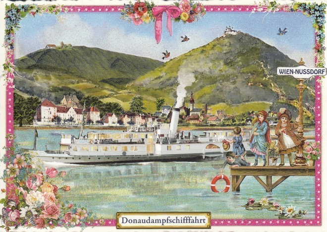 Donau, jokilaiva (Tausendschön-kortti)