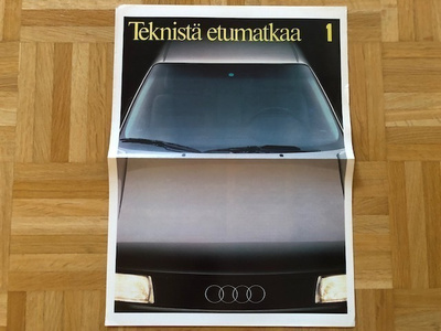 Lehti / esite Audi Teknistä etumatkaa 1/1987