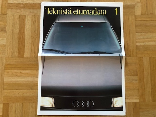 Lehti / esite Audi Teknistä etumatkaa 1/1987