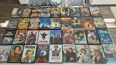 DVD 644kpl + VHS 112 kpl