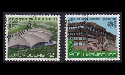 Luxemburg 1174-5 o Europa moderni arkkitehtuuri (1987)