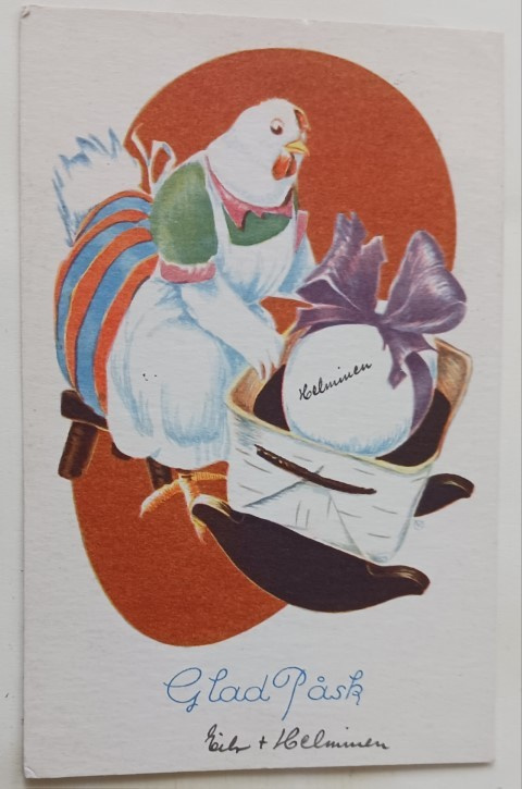 Kanamamman kehtona mämmituokkonen, jossa muna p. 1946