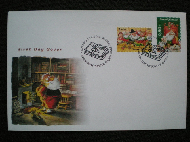 FDC Joulu 0,50 € & 1. lk 28.10.2005 - LaPe 1760-1761