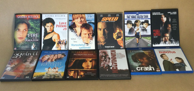Sandra Bullock -elokuvia 12 kpl DVD & Blu-ray