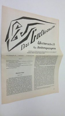 Martin (red.) Barkhoff : Das Goetheanum nr. 38/1985 : Woc...