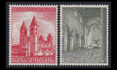 Luxemburg 514-5 ** Pyhän Willibrordin basilika (1953)