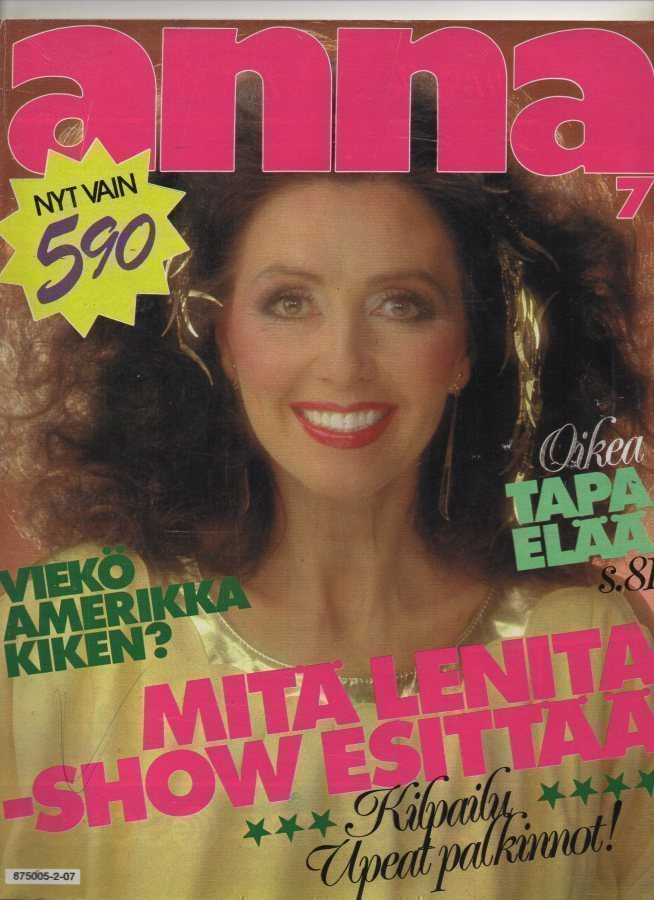 Anna n:o 7 1982 Lenita show. Solveig. Leni. Naishiihtäjät.