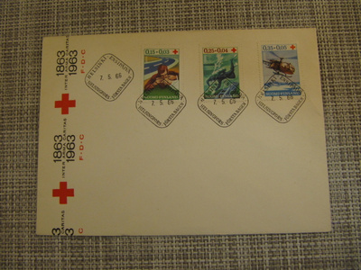 FDC Punainen Risti 7.5.66 kirje.