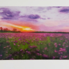 "Auringonlaskun hehku"-KULKEMATON POSTIKORTTI - pikkukuva 1