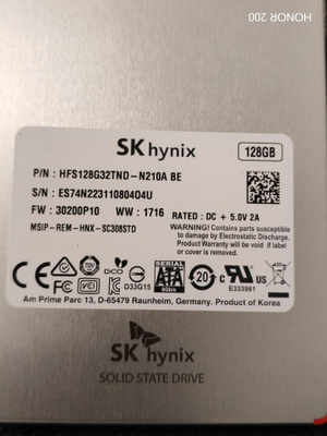 2,5" SSD Kovalevy SK Hynix 128 GB