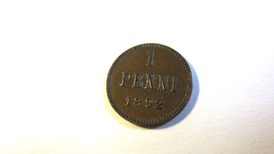 1 penni 1892
